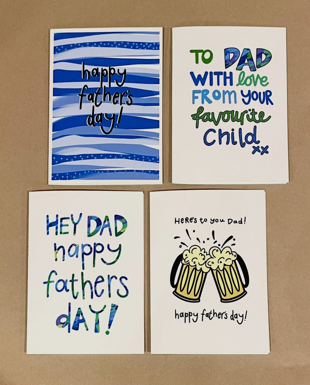 'Happy Father's Day' Blues -  FATHER'S DAY CARD 2025 — KIM MIATKE ART | Calla Collective