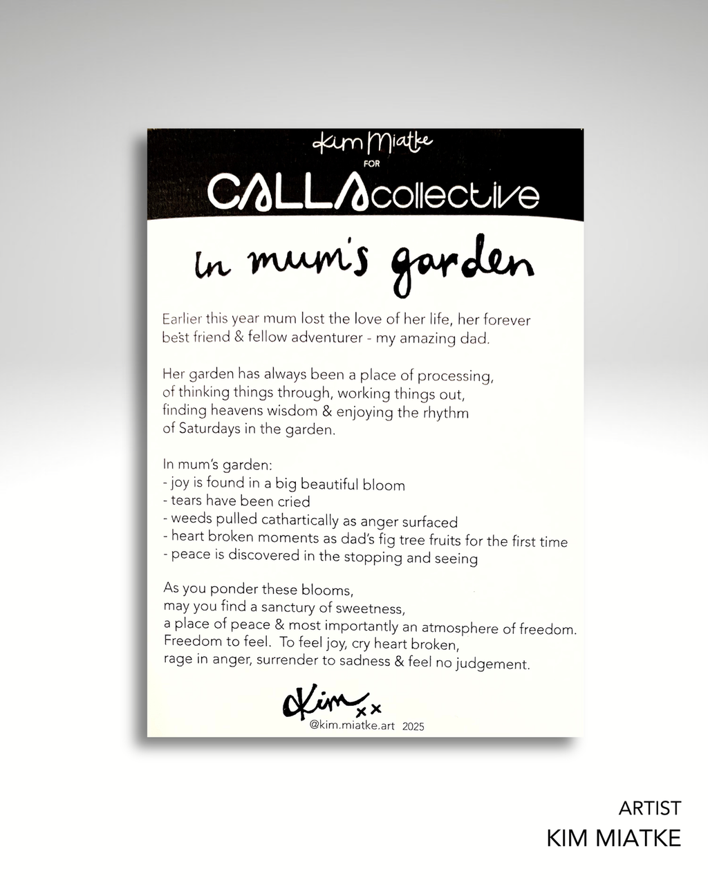'In Mum's Garden' - Watercolour Flower ART PRINT — Kim Miatke Art | Calla Collective