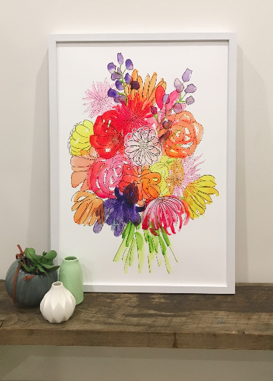 Flower Love - Floral Watercolour ART PRINT — Kim Miatke Art | Calla Collective