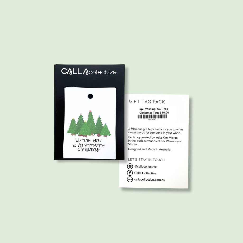 WS Christmas Pine Tags - Pack of 6 - CH - Christmas Gift Tags