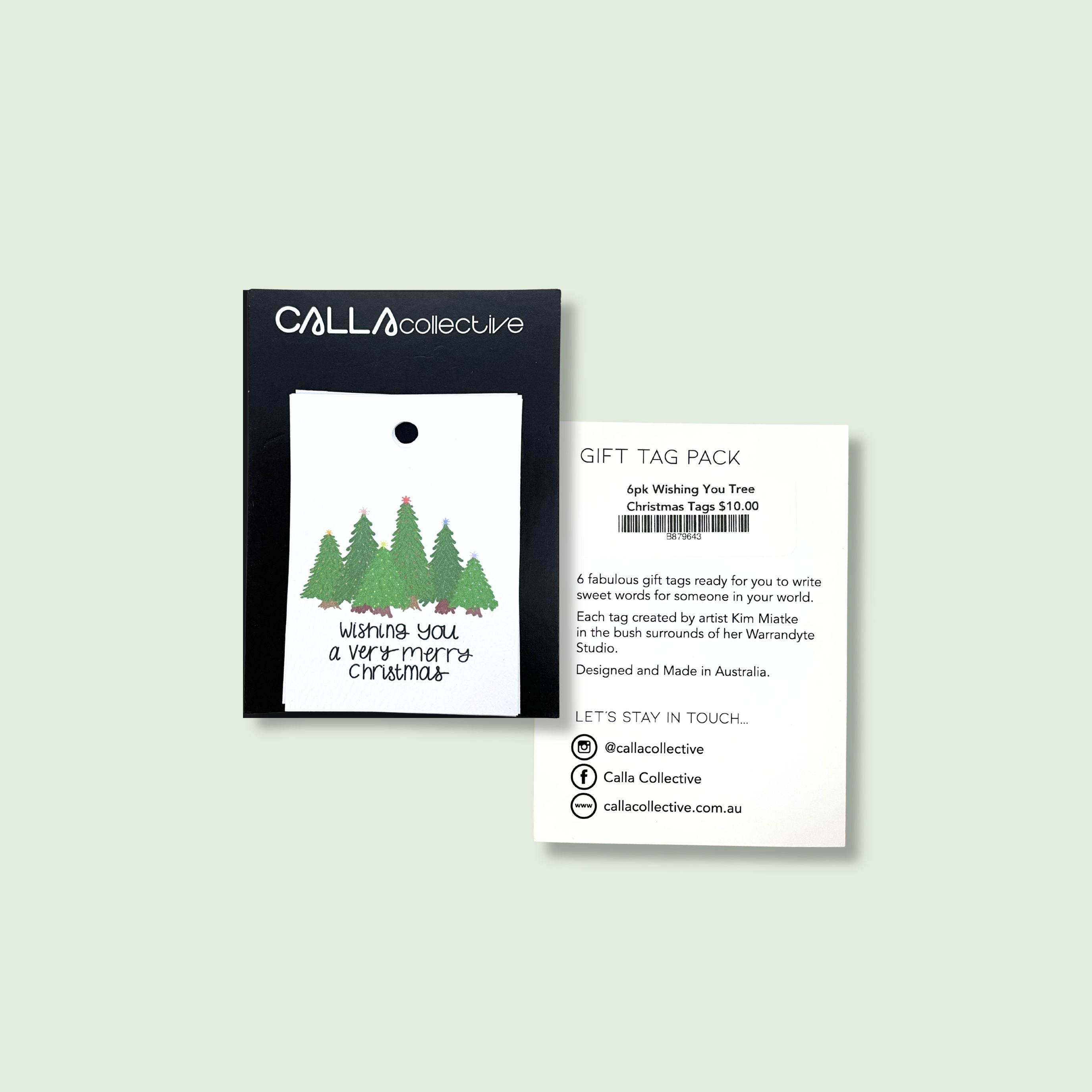 WS Christmas Pine Tags - Pack of 6 - CH - Christmas Gift Tags