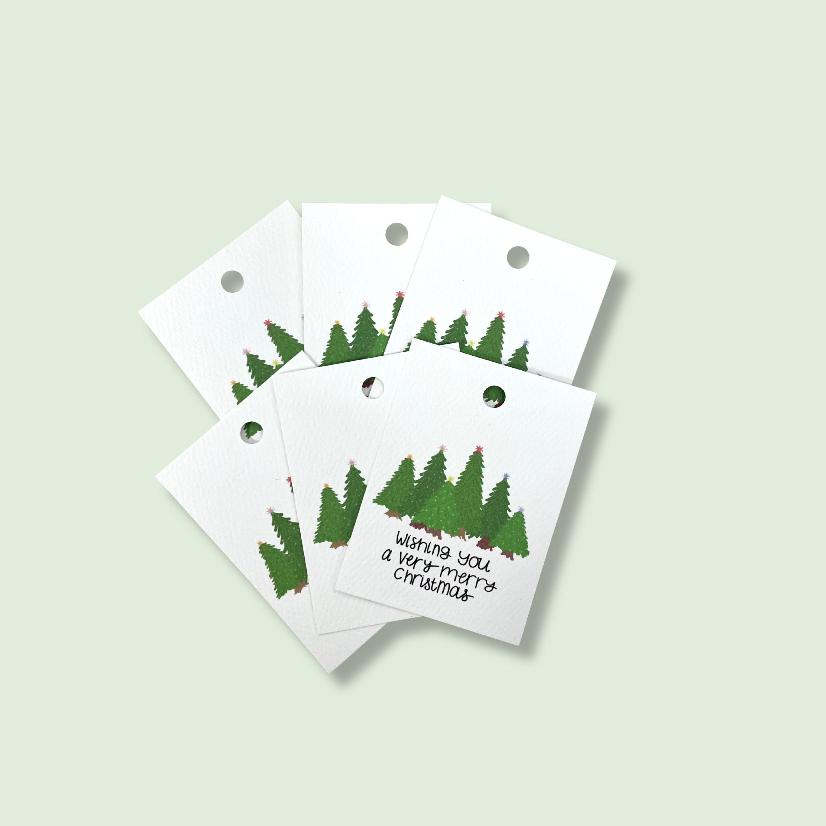 WS Christmas Pine Tags - Pack of 6 - CH - Christmas Gift Tags