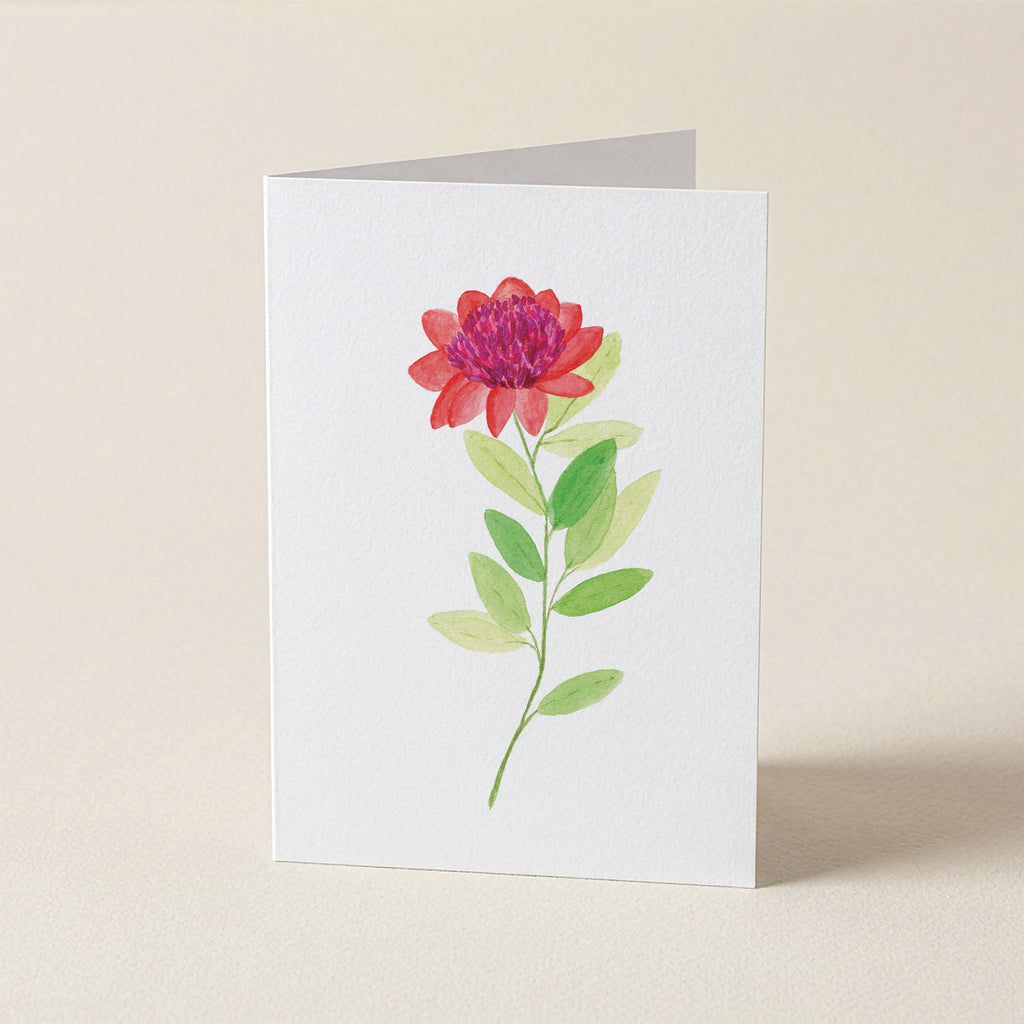 Coral Bloom - Botanical Greeting Card