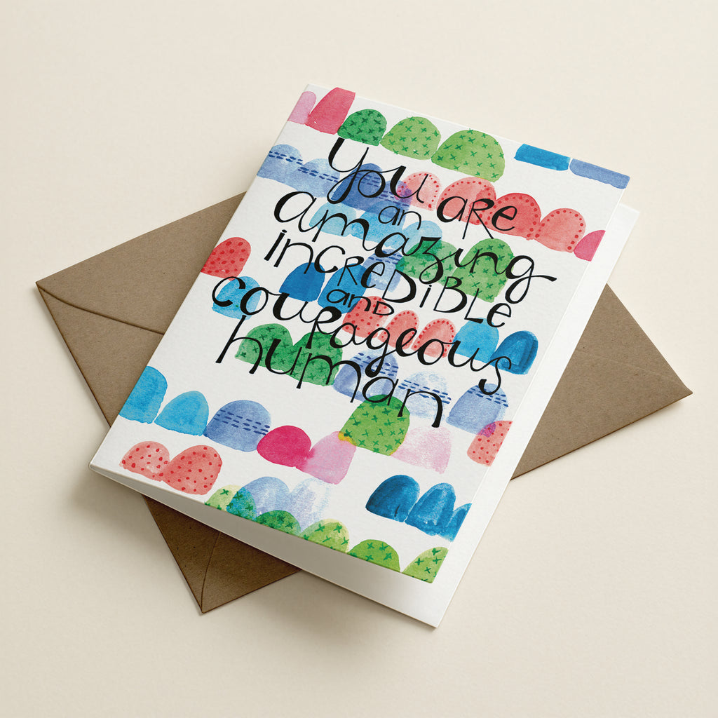 Courageous Human - ATS - Word Greeting Card