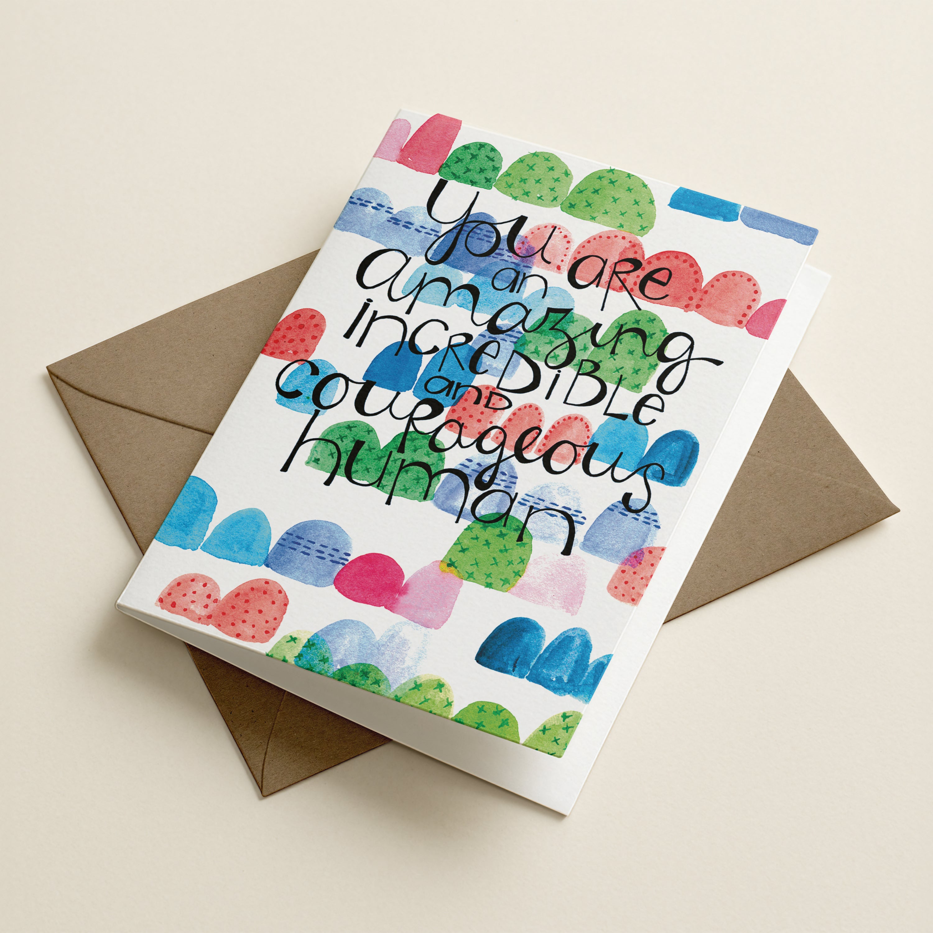 Courageous Human - ATS - Word Greeting Card