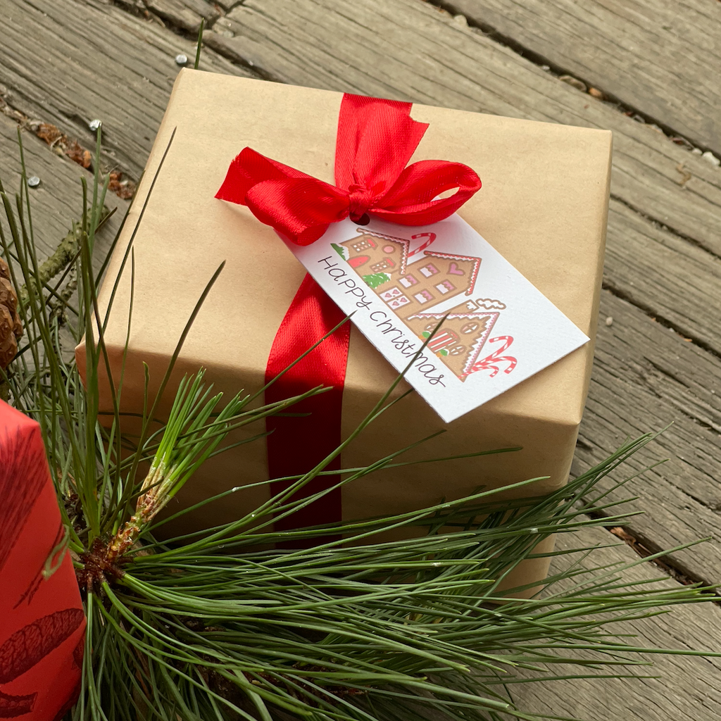 'Happy Christmas' Gingerbread House Gift Tag pack of 6 — CALLA COLLECTIVE | Calla Collective