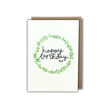 Happy Birthday Wreath - WORD ART CARD — Kim Miatke | Calla Collective