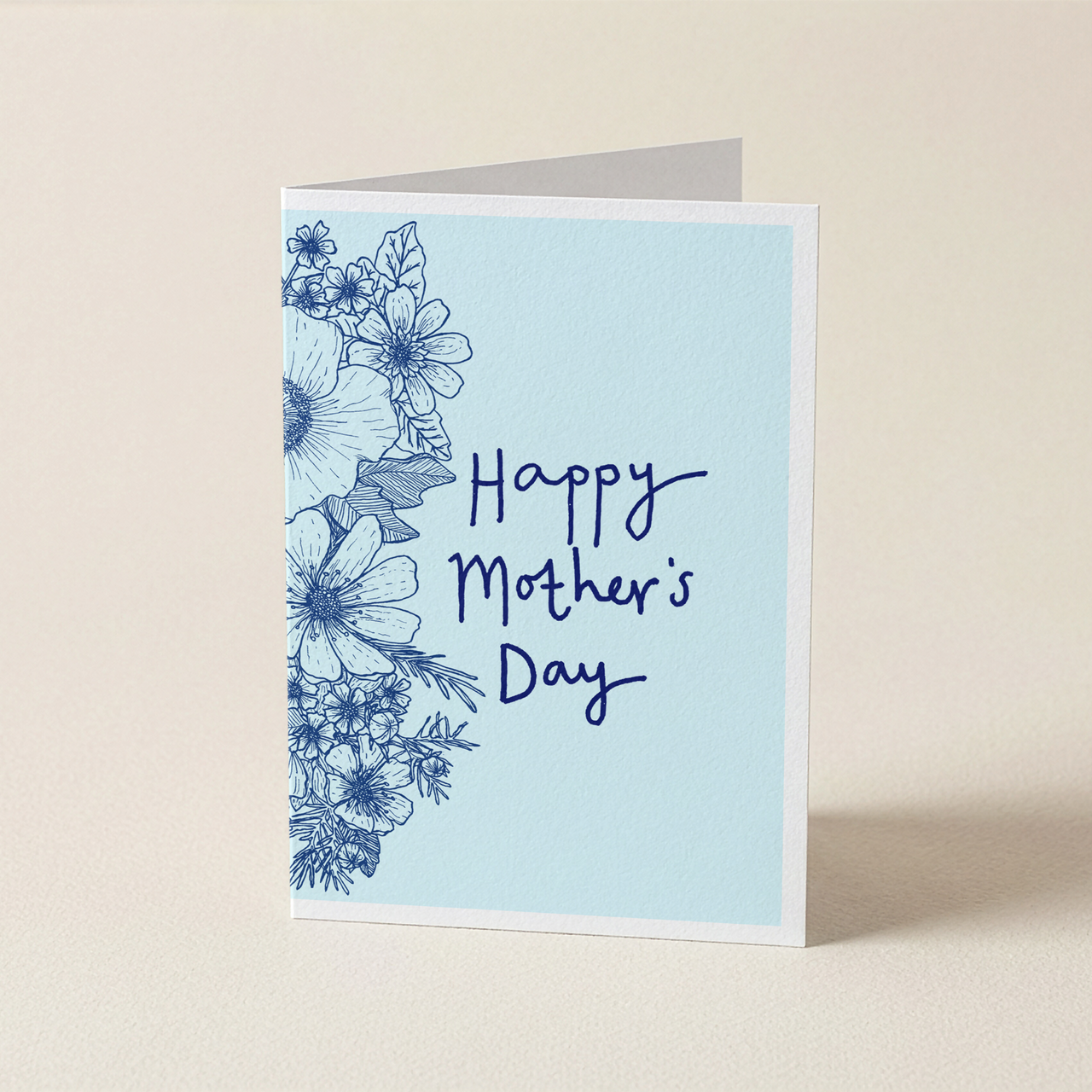'Happy Mother's Day' Blue Floral Garland — CARD | Calla Collective