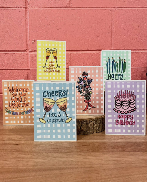 'Bouquet and bow' CHECK CARD — KIM MIATKE ART | Calla Collective