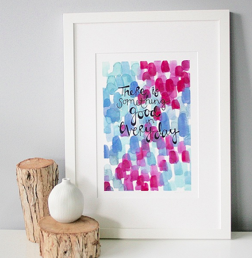 'Something Good' — Watercolour and Word PRINT | Calla Collective
