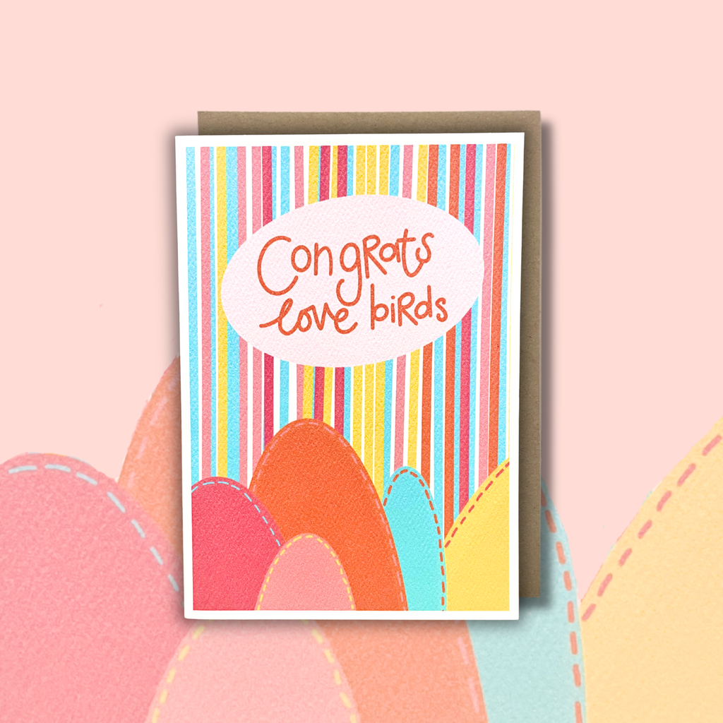 'Congrats Love Birds' - WEDDING CARD — KIM MIATKE ART | Calla Collective