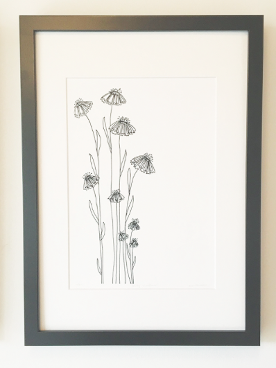 Pretty Wildflower - Black/White Floral Art PRINT — Kim Miatke Art | Calla Collective