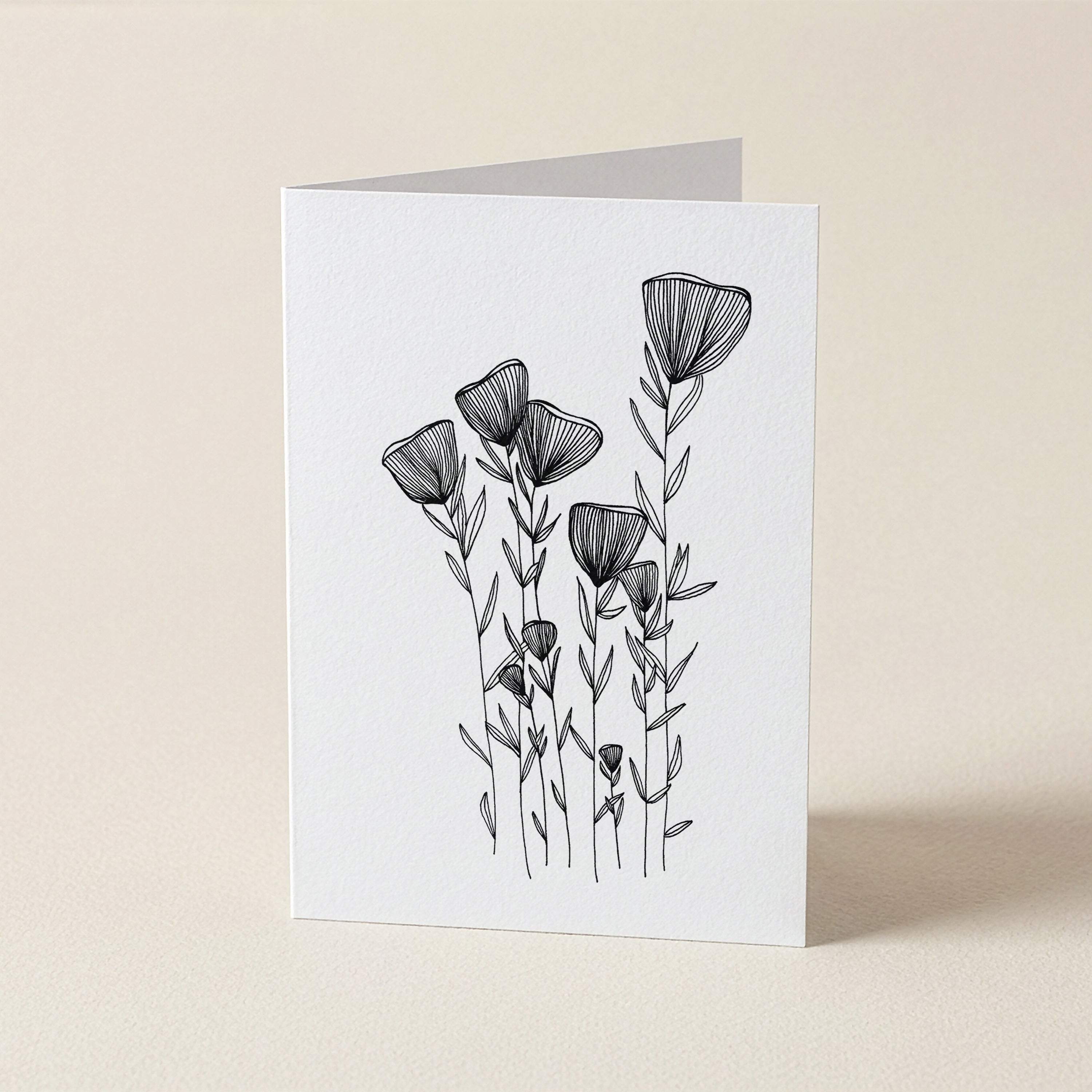 Flutter Floral Wildflower - Botanical Greeting Card