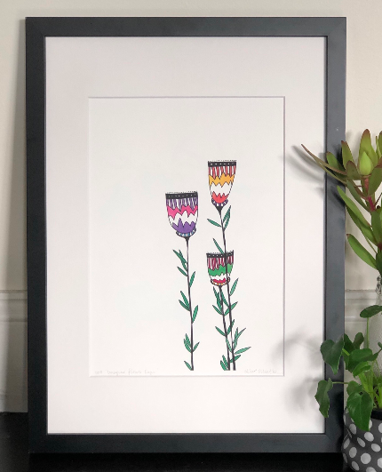 Imagine Flower Cups - Floral Watercolour Art PRINT — Kim Miatke Art | Calla Collective