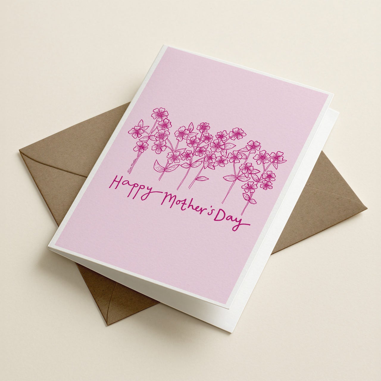 'Happy Mother's Day' Pink Floral Flowers — CARD | Calla Collective