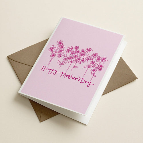 'Happy Mother's Day' Pink Floral Flowers — CARD | Calla Collective