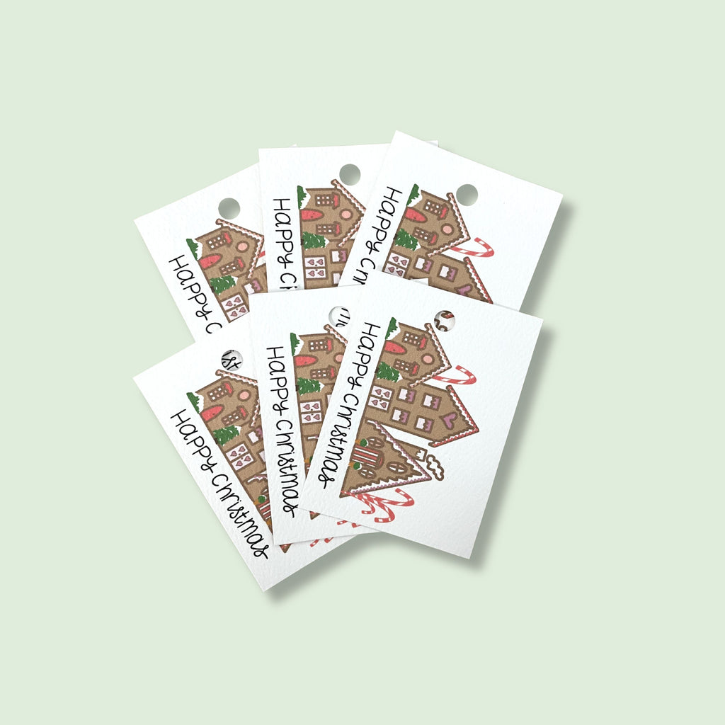 WS Gingerbread Tags - Pack of 6 - CH - Christmas Gift Tags