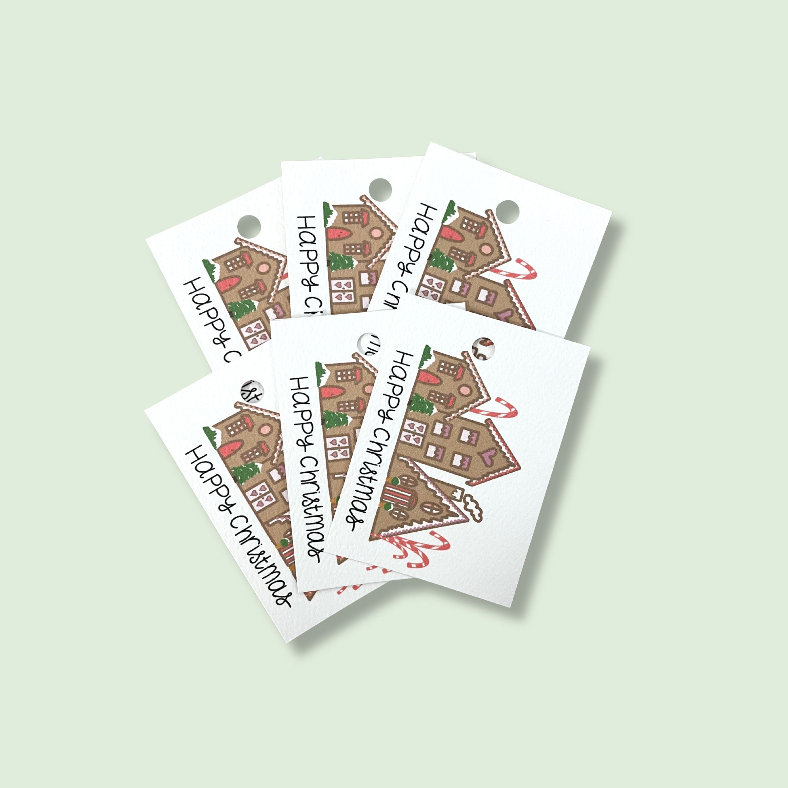WS Gingerbread Tags - Pack of 6 - CH - Christmas Gift Tags