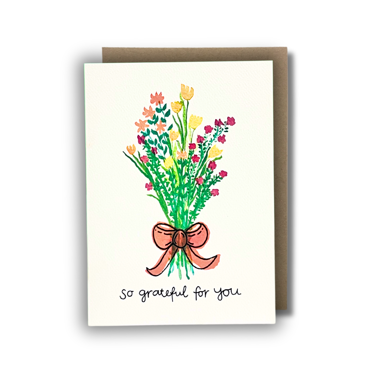'So grateful for you' (Grateful Flower) - VALENTINE'S DAY CARD — Art Greeting Card | Calla Collective