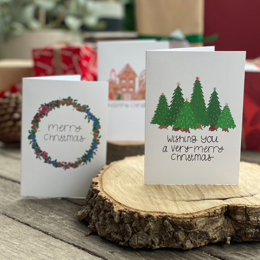 'Wishing You a Very Merry Christmas' Pine — CARD | Calla Collective