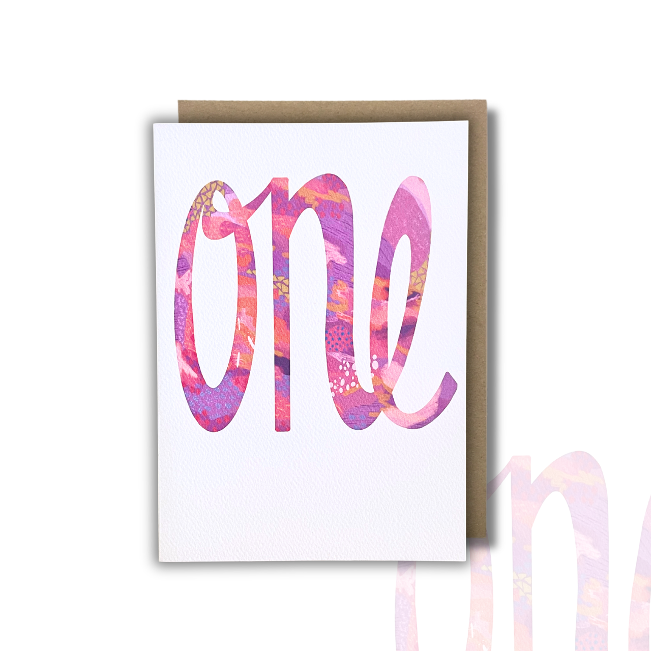 'One' Birthday Card (PINKS) — KIM MIATKE ART | Calla Collective
