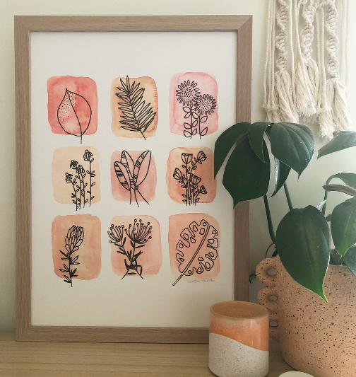 Pocket Full of Memories - Watercolour and ink Floral Art PRINT — Kim Miatke Art | Calla Collective