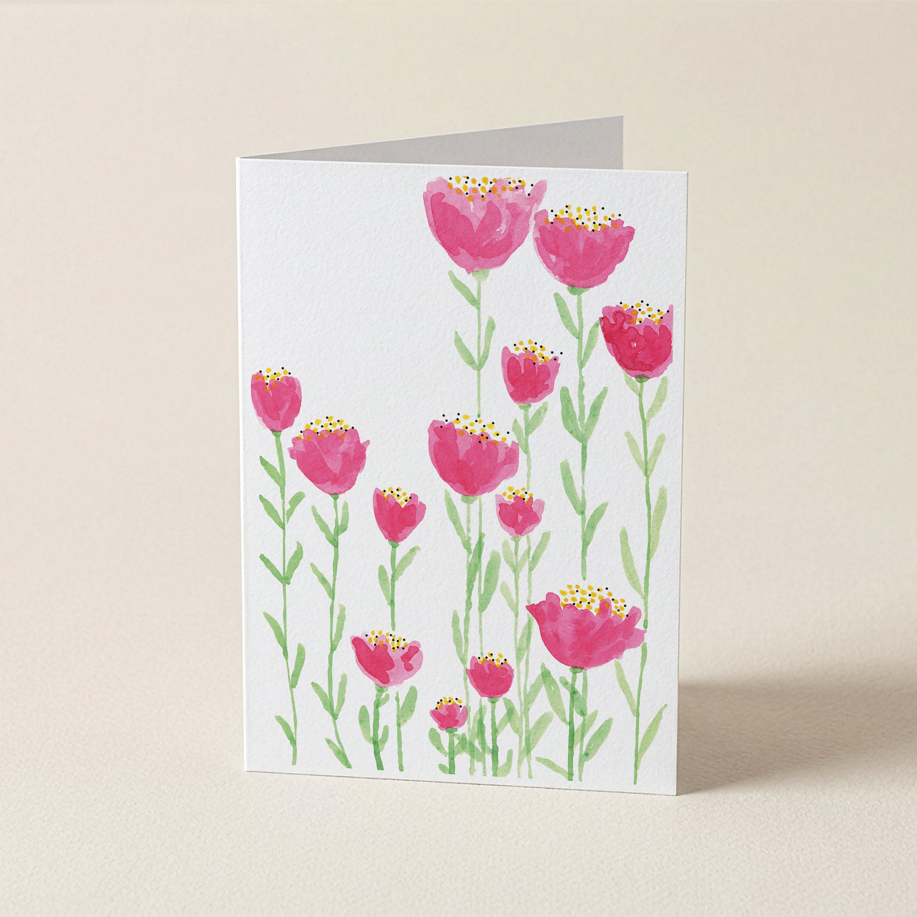 WS I Dream In Flowers - Pink - Botanical Greeting Card