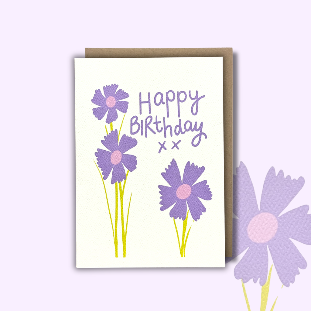 'Happy Birthday - Lilac Flowers!' CARD — KIM MIATKE ART | Calla Collective