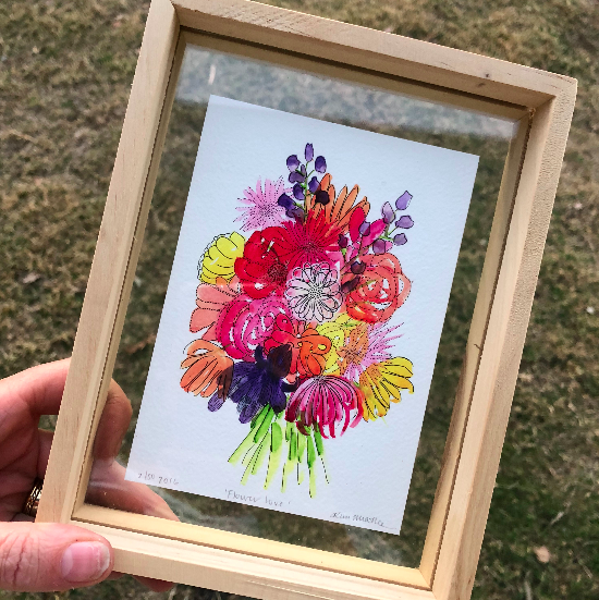 Flower Love - Floral Watercolour ART PRINT — Kim Miatke Art | Calla Collective
