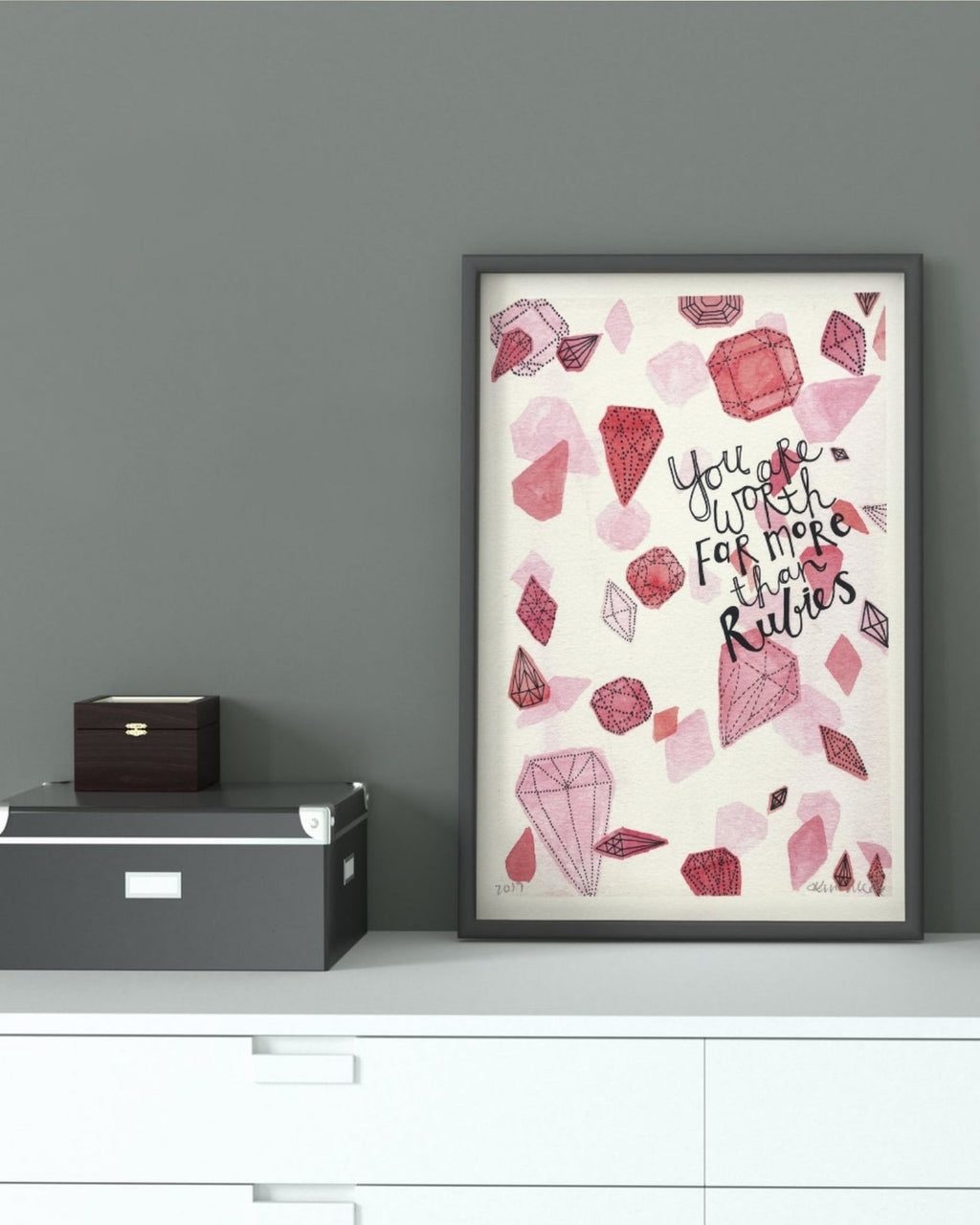 'Worth More' - Watercolour and Word  ART PRINT — Kim Miatke Art | Calla Collective