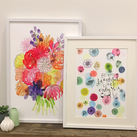 Flower Love - Floral Watercolour ART PRINT — Kim Miatke Art | Calla Collective