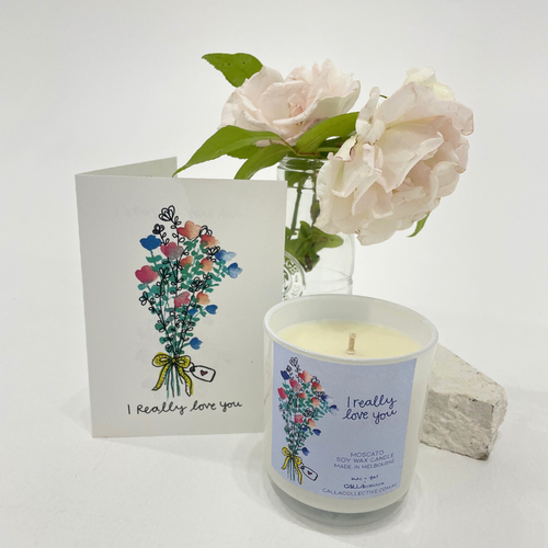 'I really love you' - Moscato - VALENTINE'S DAY Soy Wax Candle — MAC + PAT | Calla Collective