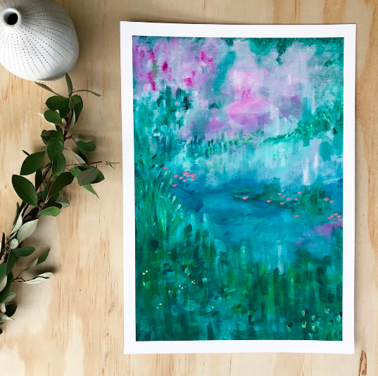 Hidden Joys - Pink Skies - Acrylic Art PRINT — Kim Miatke Art | Calla Collective
