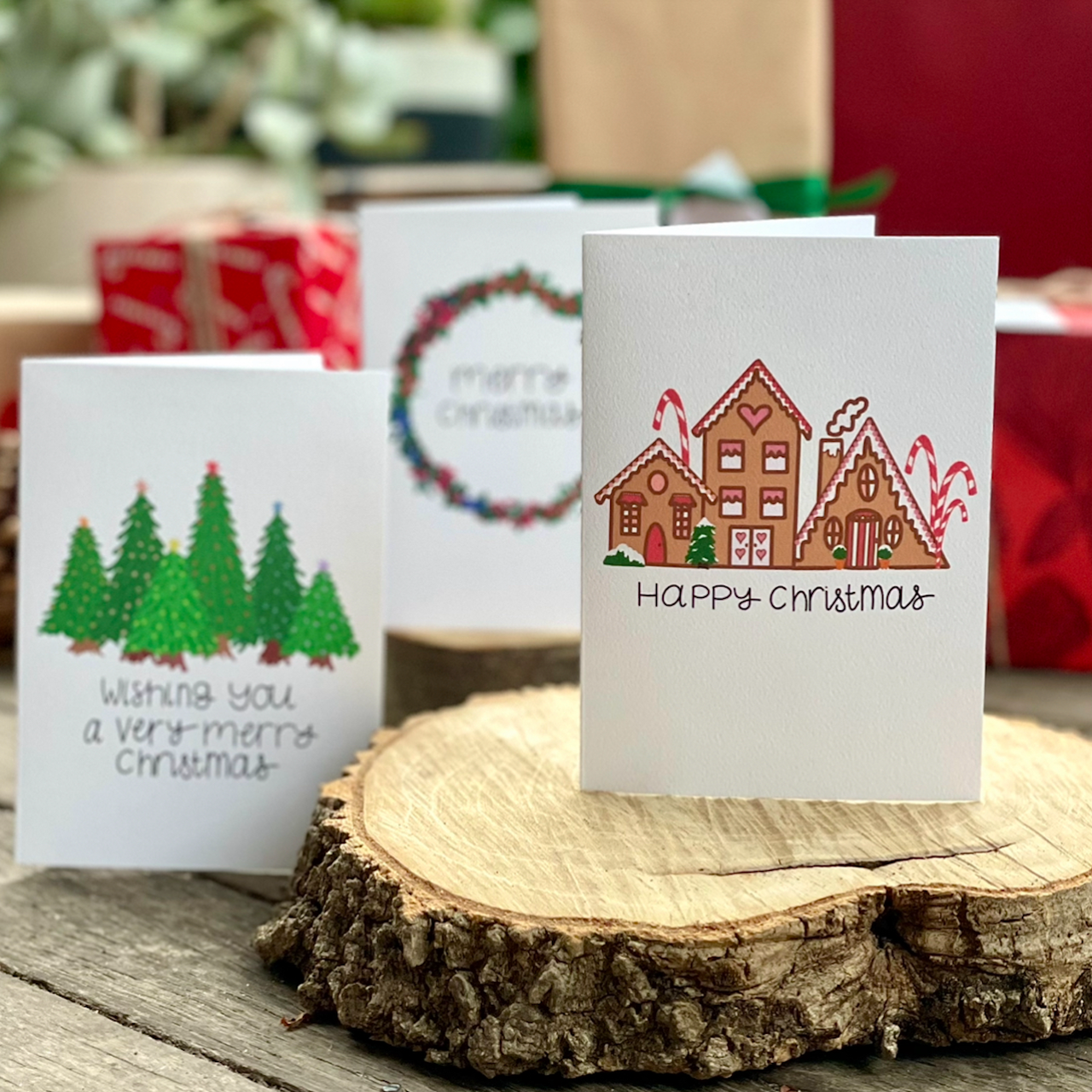 'Happy Christmas' Gingerbread House — CARD | Calla Collective