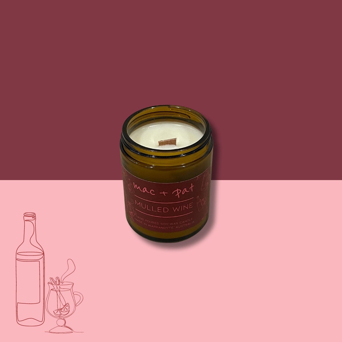 Mulled Wine Candle - Winter Series Candle — MAC + PAT | Calla Collective