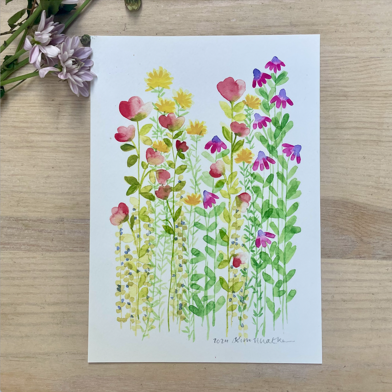 'Where the Wildflowers Grow' - Watercolour Flower ART PRINT — Kim Miatke Art | Calla Collective