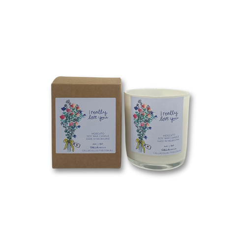 'I really love you' - Moscato - VALENTINE'S DAY Soy Wax Candle — MAC + PAT | Calla Collective