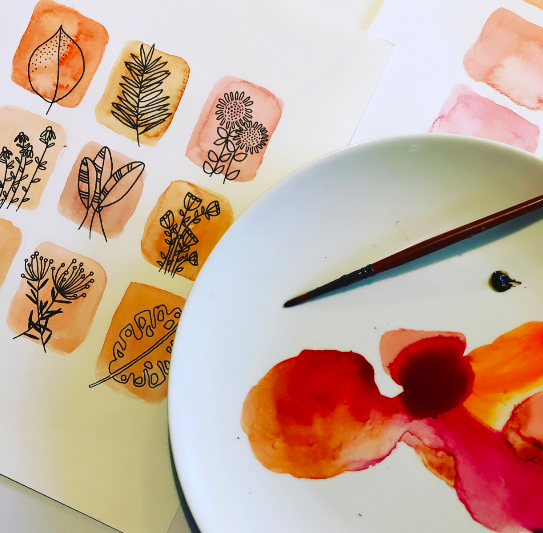 Pocket Full of Memories - Watercolour and ink Floral Art PRINT — Kim Miatke Art | Calla Collective