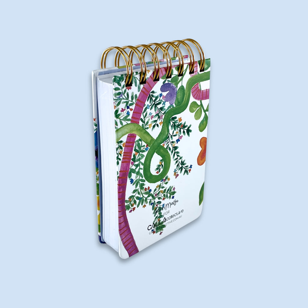 Gold Spiral Notebook A6 - Pathways - KIM MIATKE