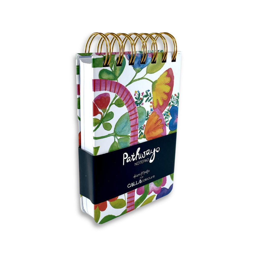 WS Gold Spiral Notebook A6 - Pathways