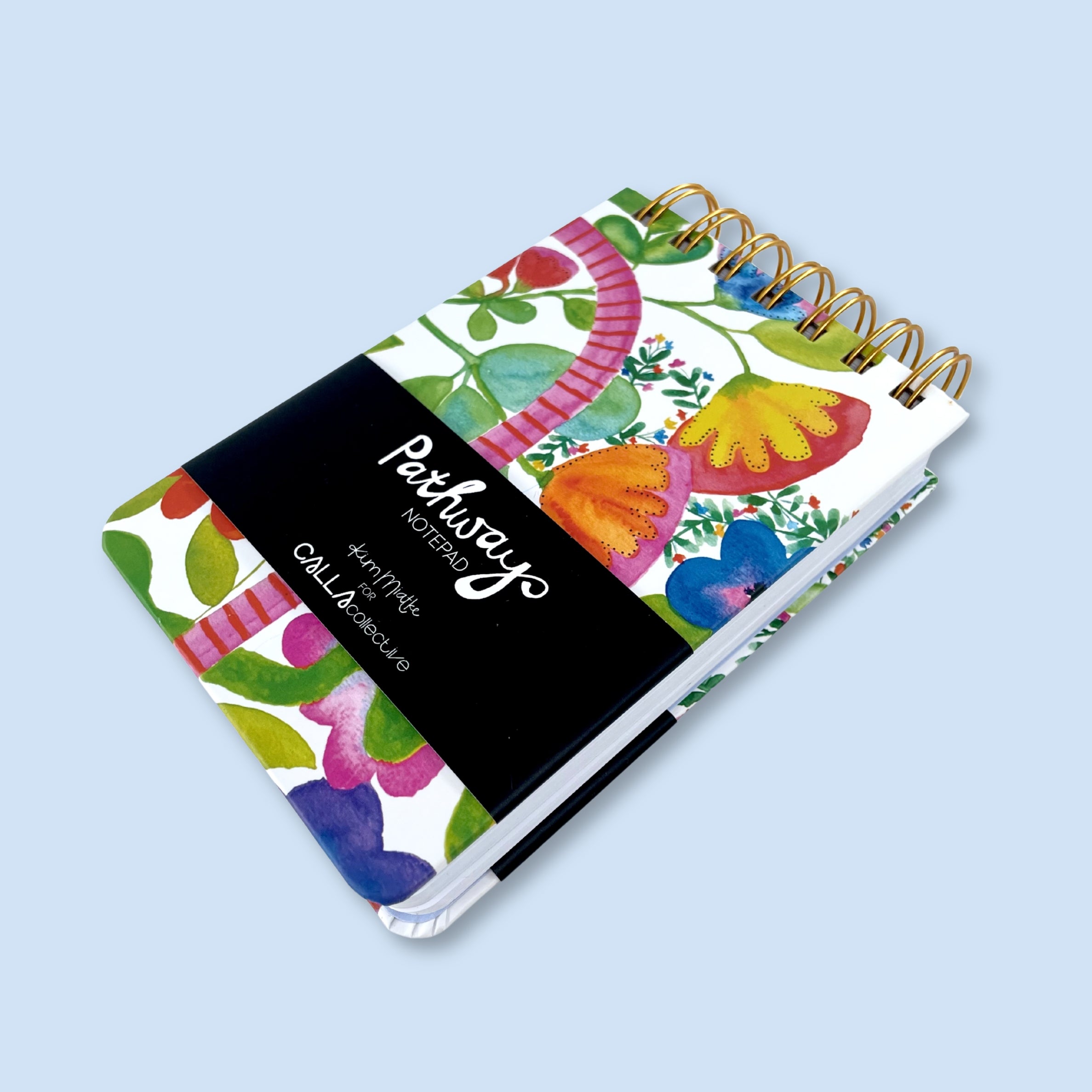 WS Gold Spiral Notebook A6 - Pathways