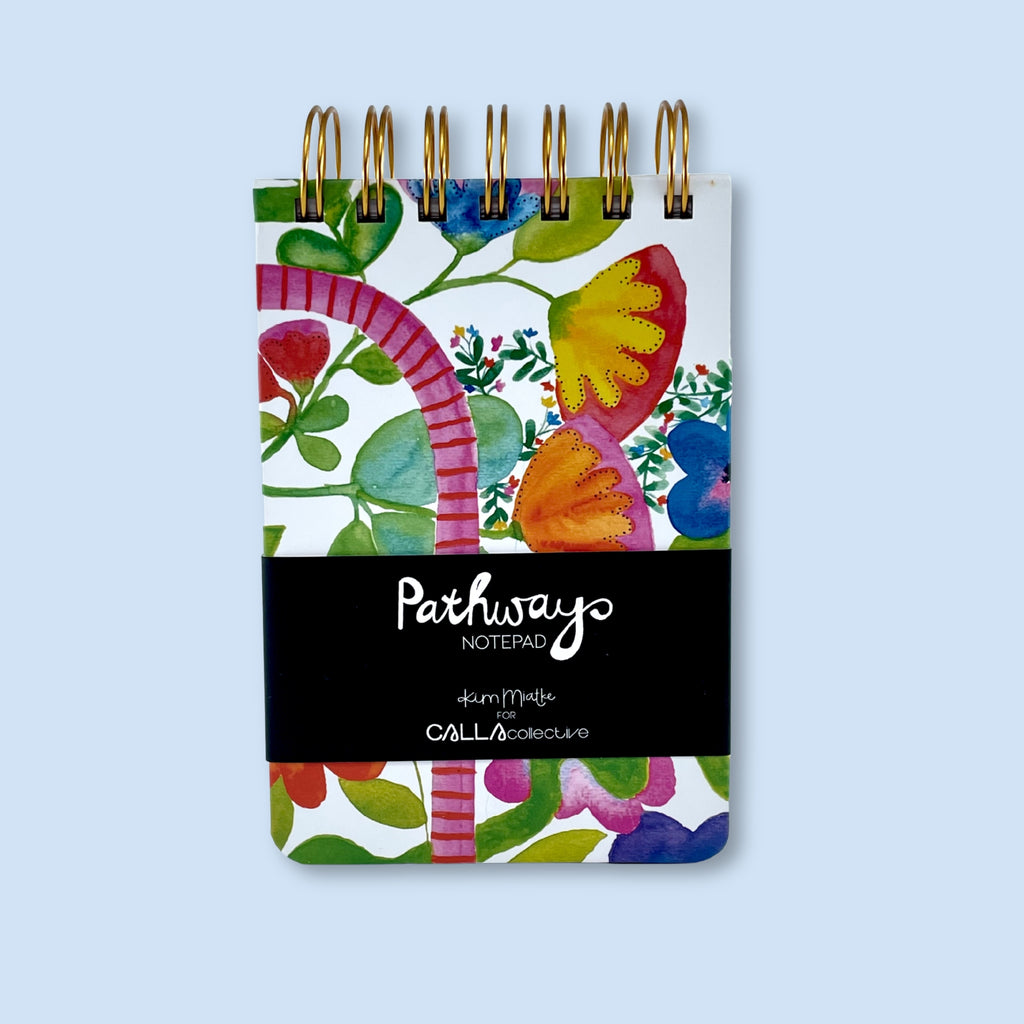 Gold Spiral Notebook A6 - Pathways - KIM MIATKE