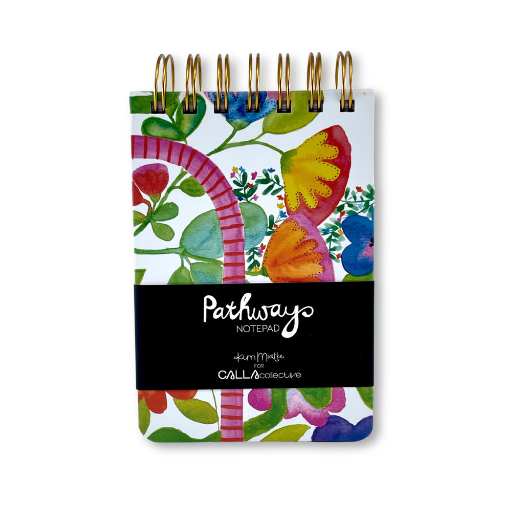 WS Gold Spiral Notebook A6 - Pathways