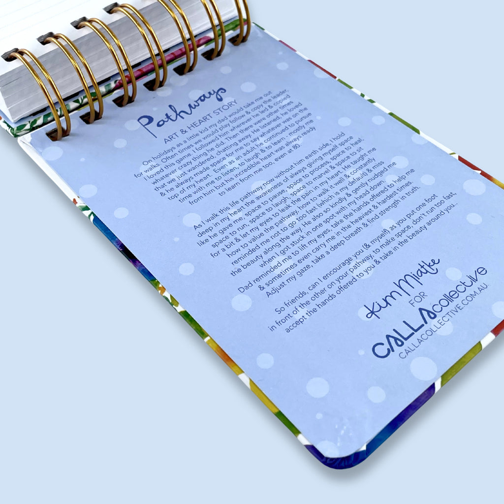 WS Gold Spiral Notebook A6 - Pathways