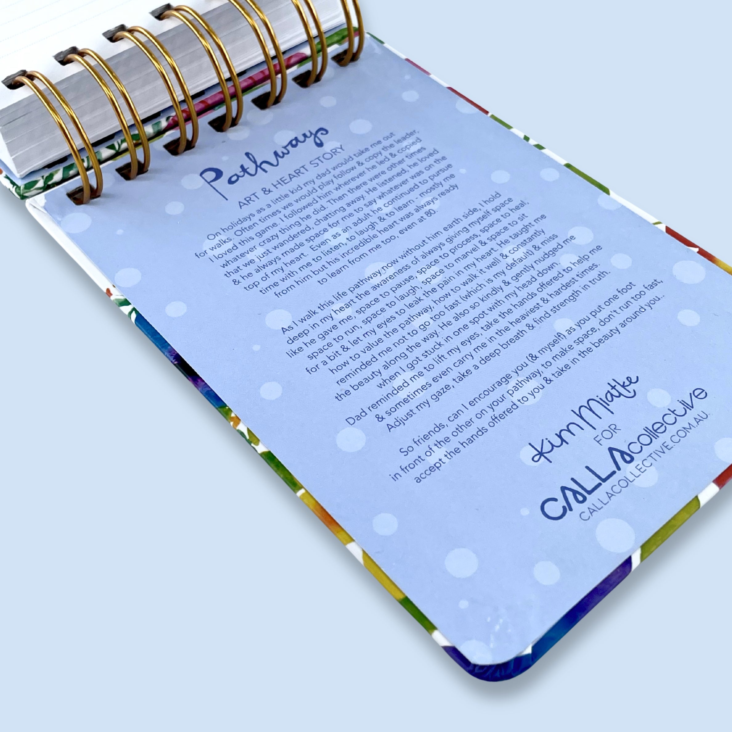 WS Gold Spiral Notebook A6 - Pathways