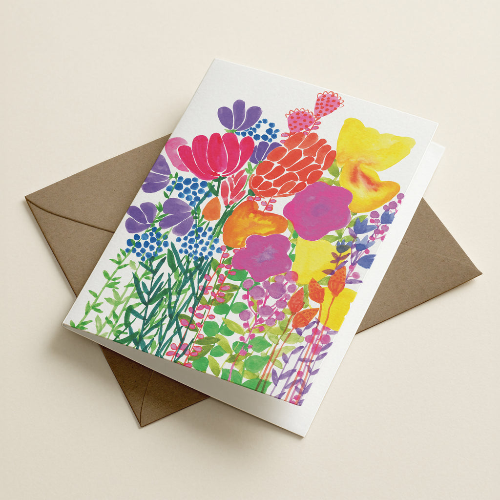 WS Rainbow Flower Explosion - Botanical Greeting Cards