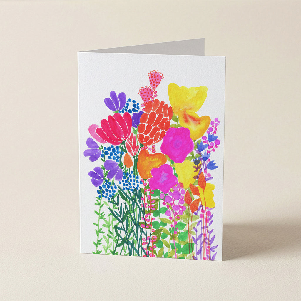 WS Rainbow Flower Explosion - Botanical Greeting Cards
