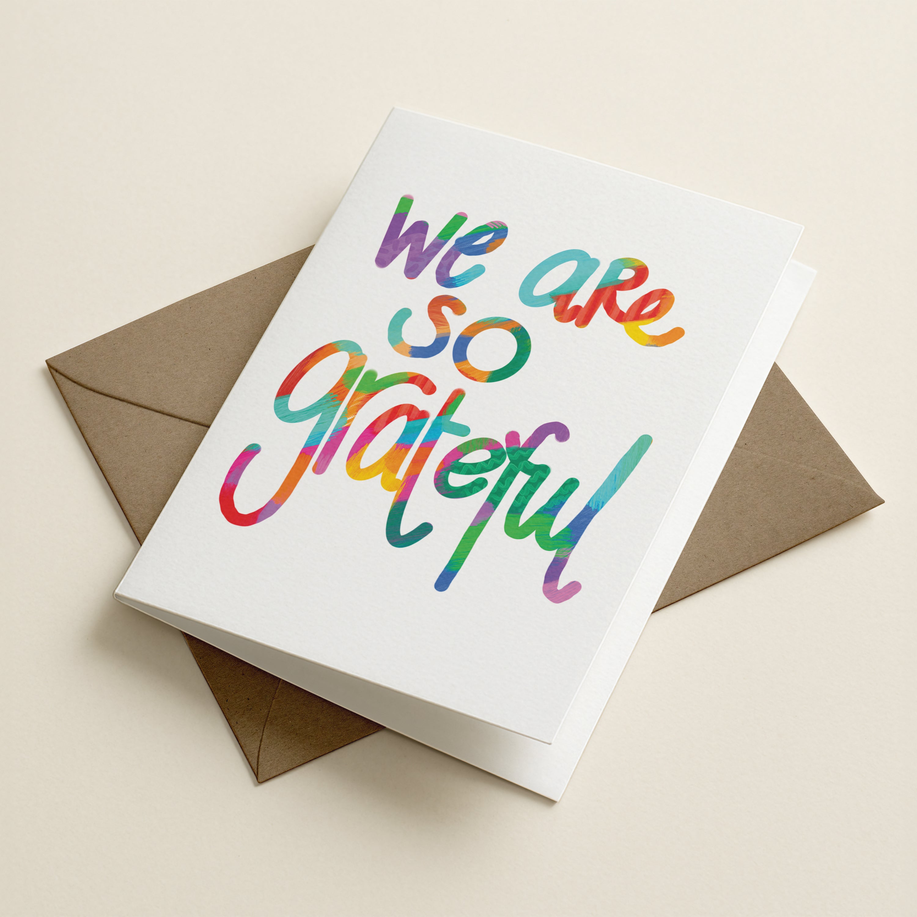 We Are So Grateful - WCO - Word Greeting Card