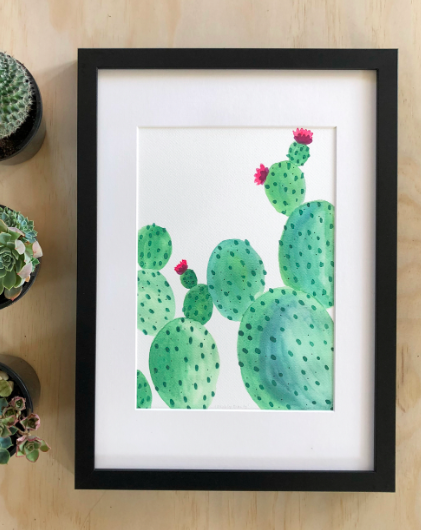 Prickly Beauty - Floral Watercolour Art PRINT — Kim Miatke Art | Calla Collective