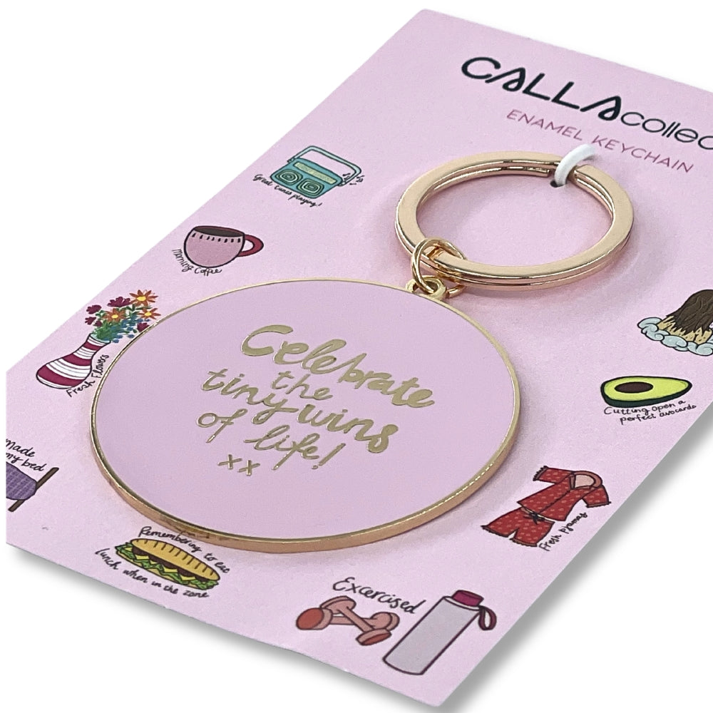 'Celebrate the Tiny Wins of Life' Keychain